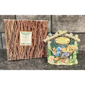 Enesco Moose Creek Crossing “Wishin’ I Was Fishin’” 1995 Bear Plaque #170569